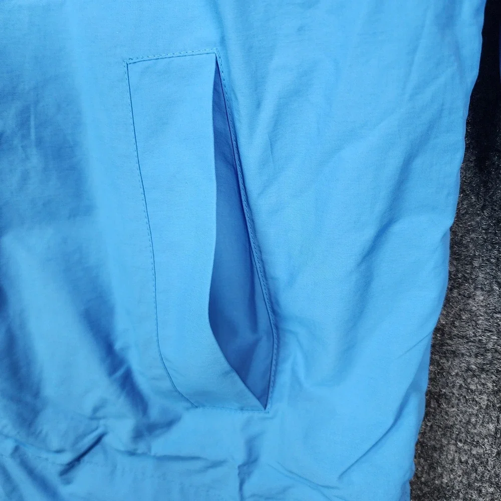 NWT Eileen Fisher Hidden‎ Hood Stand Collar Organic Cotton Nylon Rain Jacket L